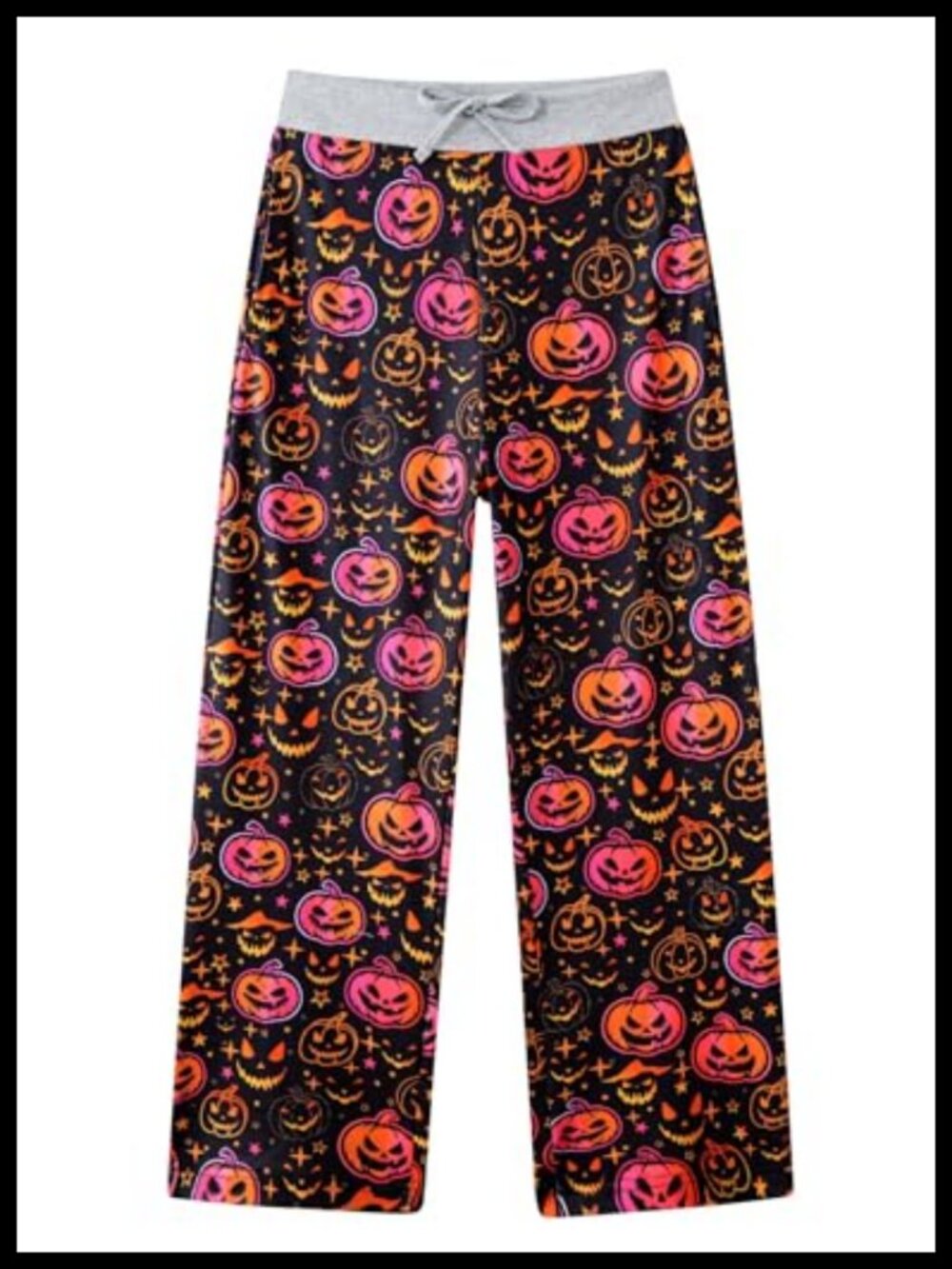 Girls Loose Fit Pajama Bottoms Elastic Waist Side Pockets Sleepwear